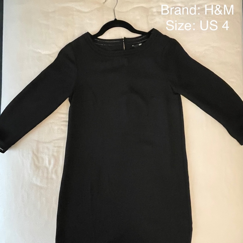H&M Long Sleeve Blackdress Size 4